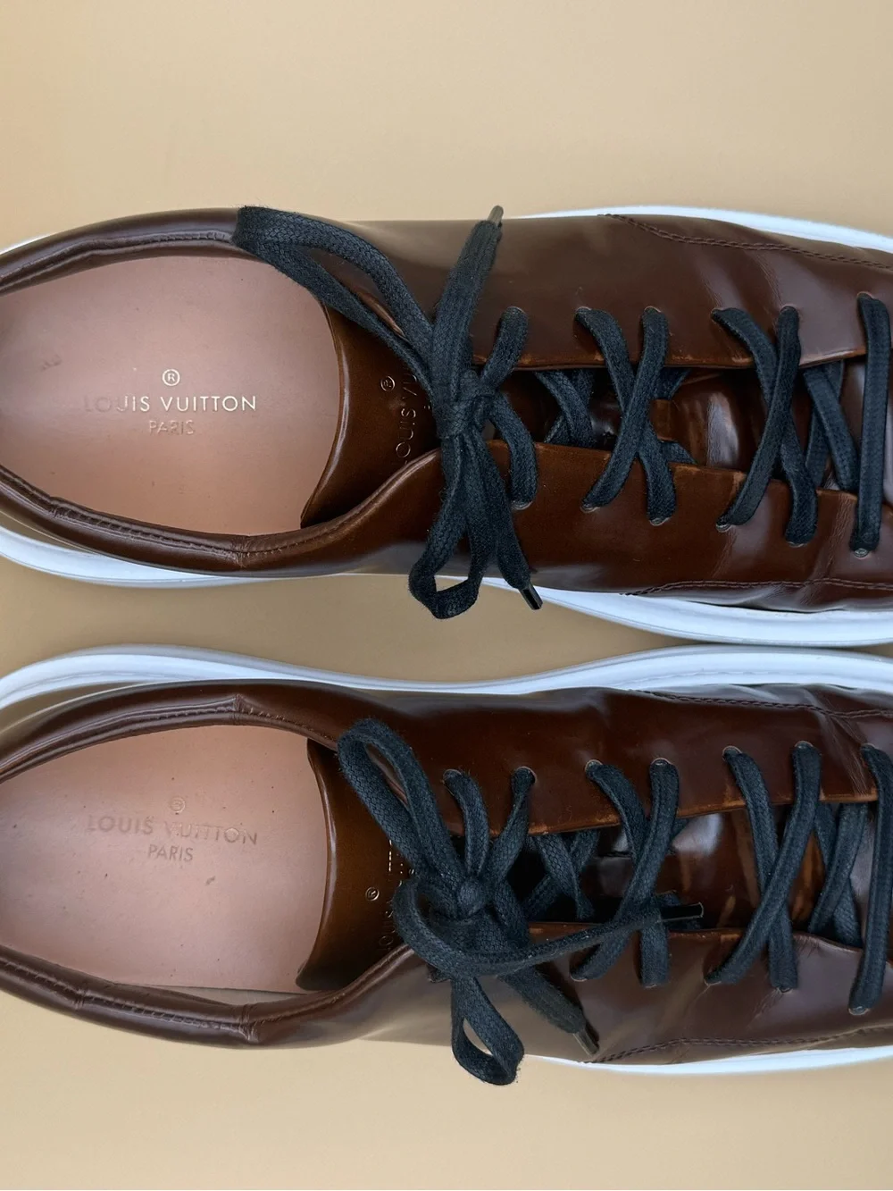 Louis Vuitton Beverly Hills Brown Leather Sneakers Size 11 (LV 10)